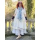 écharpe 77542 voile de coton Bleu à fleurs Ewa i Walla - 2