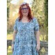 robe 55735 voile de coton Bleu à fleurs Ewa i Walla - 4