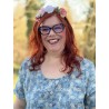 robe 55735 voile de coton Bleu à fleurs Ewa i Walla - 5