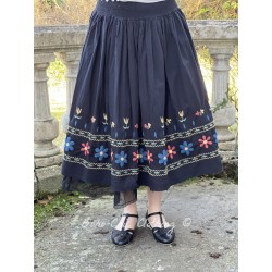 jupe 22135 coton Noir Ewa i Walla - 1