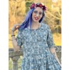robe 55735 voile de coton Bleu à fleurs Ewa i Walla - 11