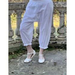 panty / pants 11376 White cotton voile