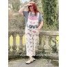 overalls Love Applique Cosmo in Crush