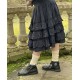 jupe 22136 coton Noir Ewa i Walla - 3
