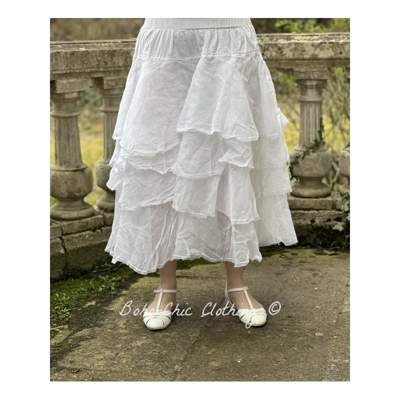 skirt / petticoat 22153 White hard voile - Boho-Chic Clothing