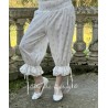 panty / pantalon ROBERT coton blanc à imprimé fleurs Les Ours - 1