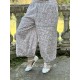 pantalon GUS coton bleu gris à imprimé fleurs Les Ours - 6