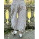 pantalon GUS coton bleu gris à imprimé fleurs Les Ours - 8