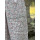 pants GUS blue gray cotton with flower print Les Ours - 11