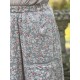 pants GUS blue gray cotton with flower print Les Ours - 12