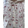 veste longue TIAGO flex écru à imprimé fleurs Les Ours - 19