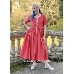 robe SONIA coton framboise