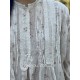 blouse OWEN white cotton voile with flower print Les Ours - 19