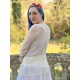top ALYCIA tulle de coton écru à pois Les Ours - 3
