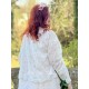 blouse OWEN white cotton voile with flower print Les Ours - 4