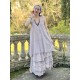 robe LÉA voile de coton bleu gris à petits pois rouges Les Ours - 4