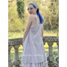 robe LÉA voile de coton bleu gris à petits pois rouges Les Ours - 3