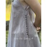 robe LÉA voile de coton bleu gris à petits pois rouges Les Ours - 9