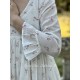 robe SOLINE voile de coton blanc à imprimé fleurs et petits pois rouges Les Ours - 13