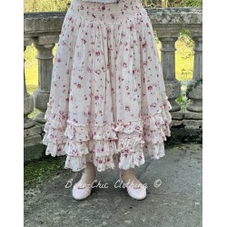 skirt / petticoat ANGELIQUE ecru cotton voile with flower print