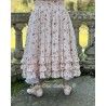 skirt / petticoat ANGELIQUE ecru cotton voile with flower print Les Ours - 4