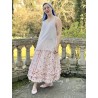 skirt / petticoat ANGELIQUE ecru cotton voile with flower print Les Ours - 6