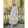 skirt / petticoat ANGELIQUE ecru cotton voile with flower print Les Ours - 8