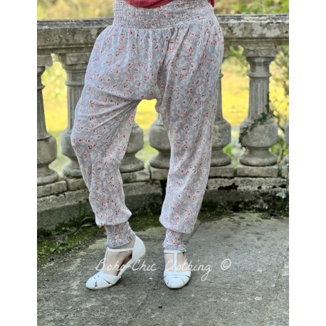 panty FANFAN voile de coton bleu gris à imprimé fleurs Les Ours - 1