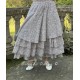 skirt / petticoat MADELEINE blue gray cotton with flower print Les Ours - 2