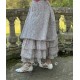 skirt / petticoat MADELEINE blue gray cotton with flower print Les Ours - 3