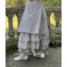 skirt / petticoat MADELEINE blue gray cotton with flower print Les Ours - 3