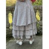 skirt / petticoat MADELEINE blue gray cotton with flower print Les Ours - 4