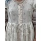 dress SONIA white cotton with flower print and small red dots Les Ours - 16