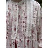 blouse OWEN ecru cotton voile with flower print Les Ours - 7