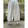 pants GUS white cotton with flower print Les Ours - 4