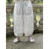 pantalon GUS coton blanc à imprimé fleurs Les Ours - 1