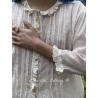 chemise ELENI voile de coton blanc à petits pois rouges Les Ours - 13