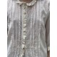 chemise ELENI voile de coton blanc à petits pois rouges Les Ours - 14