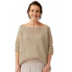 pullover 44845 Beige knitted linen Ewa i Walla - 20