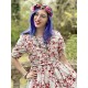 robe 55741 coton Fleurs rouges Ewa i Walla - 3