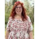 robe 55741 coton Fleurs rouges Ewa i Walla - 12