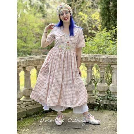 robe 55749 coton Carreaux rouges Ewa i Walla - 1