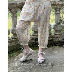 panty / pantalon 11376 voile de coton Jaune à fleurs Ewa i Walla - 1