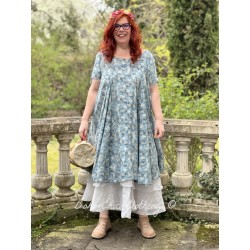 robe 55736 voile de coton Bleu à fleurs