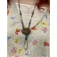 Collier Crystal in Carved Stone Oval DKM Jewelry - 2
