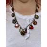 Collier Charm in Vintage Rhinestone Button DKM Jewelry - 1