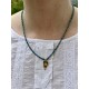 Collier T-shirt Greek Eye in Golden Heart