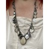 Collier White Charm in Fossilized Coral DKM Jewelry - 1