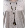 Collier Crystal in Smoky teardrop DKM Jewelry - 2