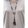 Necklace Crystal in Smoky teardrop DKM Jewelry - 2